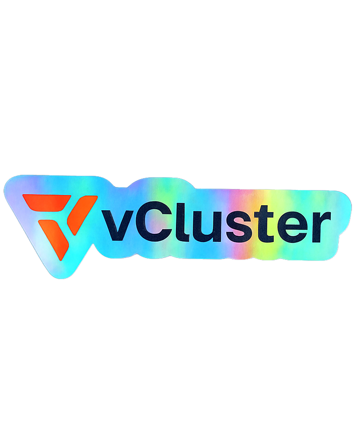 vCluster Holographic Die Cut Sticker-Horizontal