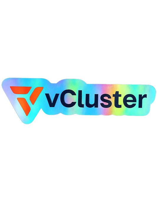 vCluster Holographic Die Cut Sticker-Horizontal