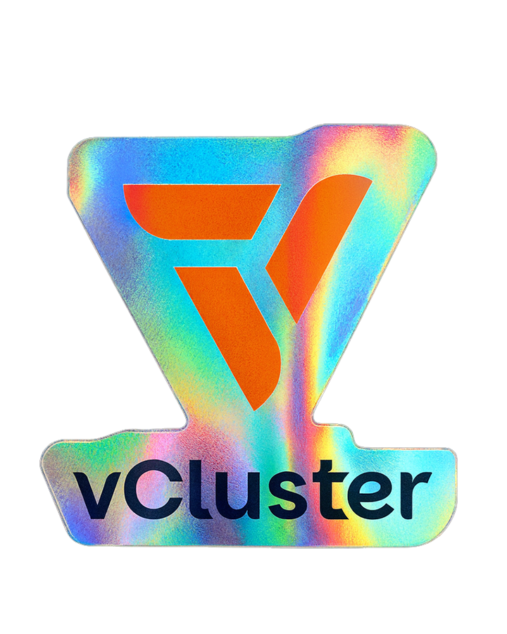 vCluster Holographic Die Cut Sticker-Vertical