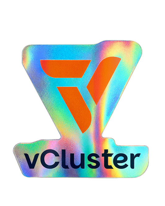 vCluster Holographic Die Cut Sticker-Vertical